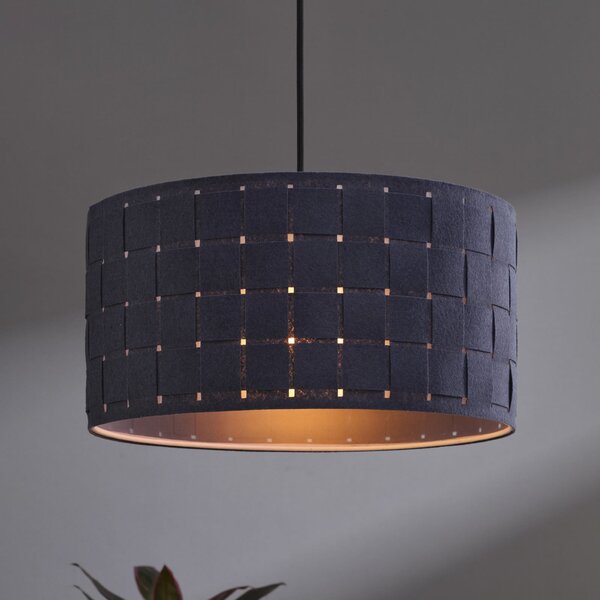 OSRAM Κρεμαστή λάμπα Decor Felt Weaving, Ø 38 cm, γκρι, τσόχα E27, ρυθμιζόμενος, Γκρι, Σαλόνι / τραπεζαρία, Ύφασμα / Κλωστοϋφαντουργία