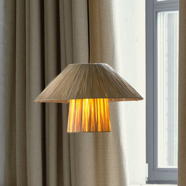 OSRAM Κρεμαστό φωτιστικό Decor Bamboo Paper Hat Ø 40 cm, μπαμπού, E27, ρυθμιζόμενος, Καφέ / Σκουριάς, Σαλόνι / τραπεζαρία, Μπαμπού, Εξοχική κατοικία / Ρουστίκ