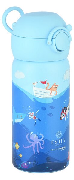 Παγούρι - Θερμός 350ml Με Καλαμάκι Estia Save The Aegean Ocean Play 01-33040