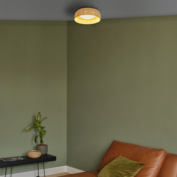 OSRAM LED φωτιστικό οροφής Decor Bamboo Paper, Ø 30 cm, μπαμπού, Καφέ / Σκουριάς, Σαλόνι / τραπεζαρία, Μπαμπού, Εξοχική κατοικία / Ρουστίκ