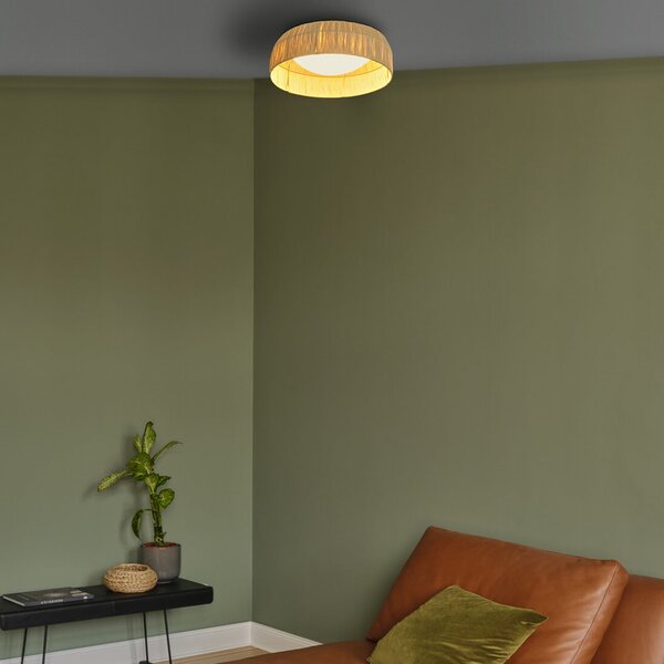 OSRAM LED φωτιστικό οροφής Decor Bamboo Paper, Ø 40 cm, μπαμπού, Καφέ / Σκουριάς, Σαλόνι / τραπεζαρία, Μπαμπού, Εξοχική κατοικία / Ρουστίκ