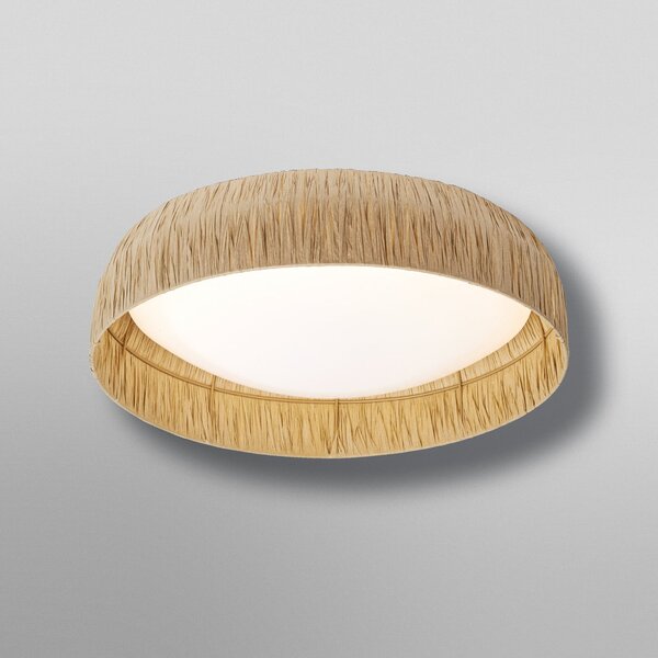 OSRAM LED φωτιστικό οροφής Decor Bamboo Paper, Ø 50 cm, μπαμπού, Καφέ / Σκουριάς, Σαλόνι / τραπεζαρία, Μπαμπού, Εξοχική κατοικία / Ρουστίκ