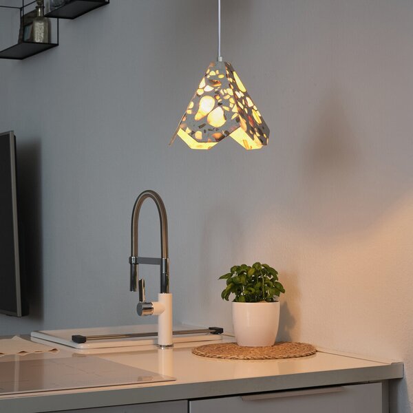 OSRAM Κρεμαστό φωτιστικό Decor Gleam Flower, Terrazzo, μπεζ, E27, ρυθμιζόμενος, Μπεζ, Σαλόνι / τραπεζαρία, Μάρμαρο