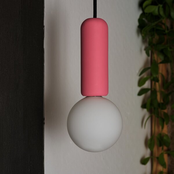 OSRAM Κρεμαστό φωτιστικό Decor Concrete Mic, ροζ, σκυρόδεμα, G9, ρυθμιζόμενος, Ροζ / Ροζέ, Σαλόνι / τραπεζαρία, Σκυρόδεμα, σύγχρονο