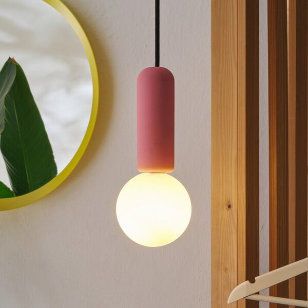 OSRAM Κρεμαστό φωτιστικό Decor Concrete Mic, ροζ, σκυρόδεμα, G9, ρυθμιζόμενος, Ροζ / Ροζέ, Σαλόνι / τραπεζαρία, Σκυρόδεμα, σύγχρονο