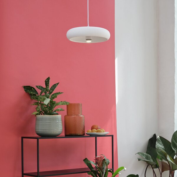OSRAM Κρεμαστή λάμπα Decor Plaster Pure, γύψος, Ø 30 cm, E27, ρυθμιζόμενος, Λευκό, Σαλόνι / τραπεζαρία, Γύψος / πηλός