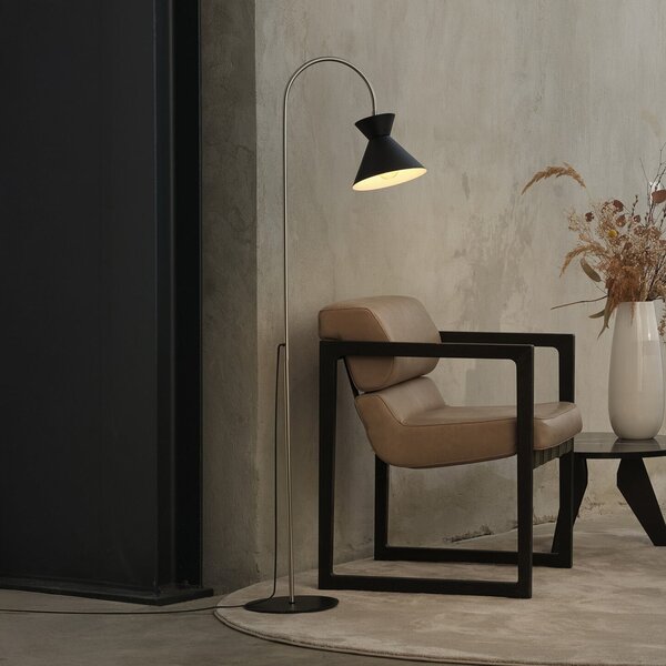 OSRAM Φωτιστικό δαπέδου Decor Waist, ατσάλι, μαύρο, E27, Μαύρο, Σαλόνι / τραπεζαρία, Μέταλλο, σύγχρονο