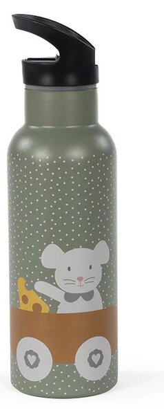 Παγούρι - Θερμός 500ml Με Καλαμάκι Walking Mum Poppy Mouse Olive