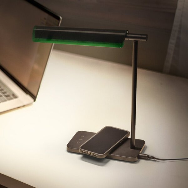 OSRAM LED επιτραπέζια λάμπα Office Line Desk Roof μαύρη, CCT, DIM, ρυθμιζόμενος, Μαύρο, Μελέτη / Γραφείο, Μέταλλο