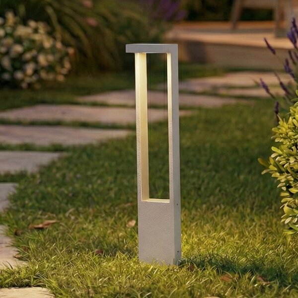 Lindby LED φωτιστικό διαδρόμου Lonete, λευκό, ύψος 65 cm, IP65, Λευκό, Αλουμίνιο, σύγχρονο