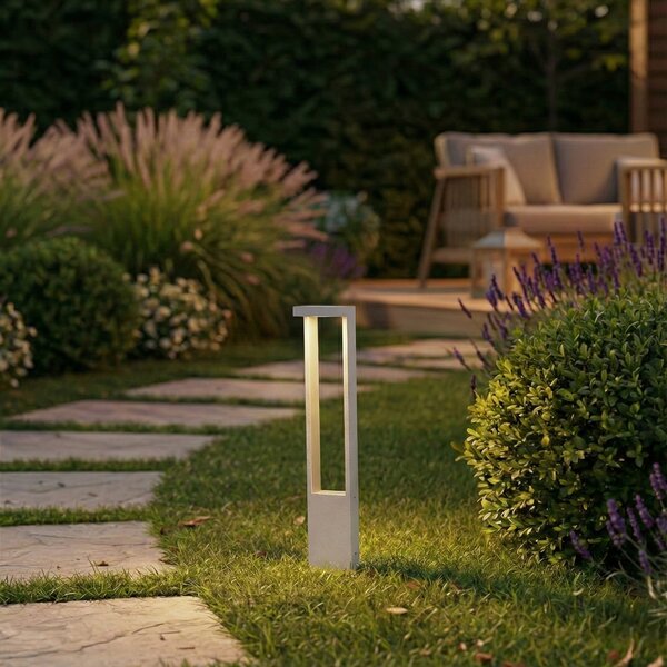 Lindby LED φωτιστικό διαδρόμου Lonete, λευκό, ύψος 65 cm, IP65, Λευκό, Αλουμίνιο, σύγχρονο