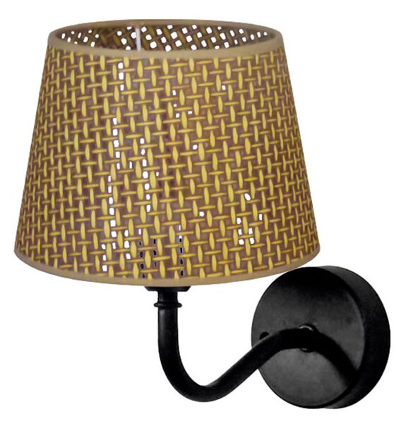 Απλίκα Τοίχου Heronia Ψάθα Black 14-0358