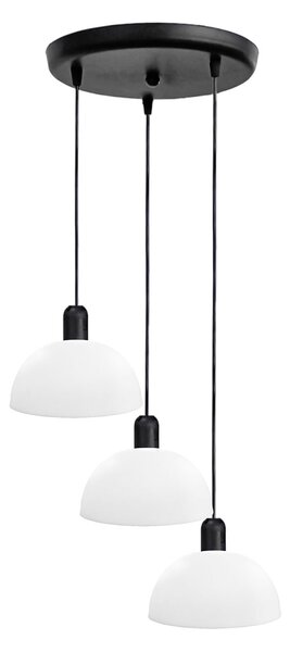Φωτιστικό Οροφής Τρίφωτο Heronia Sfera Black/White 35-0091