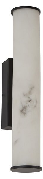 Searchlight LED φωτιστικό τοίχου μπάνιου Wales μαύρο/μαρμάρινο 35 cm χάλυβας/ρητίνη, ρυθμιζόμενος, Μωβ, Μπάνιο, Μέταλλο