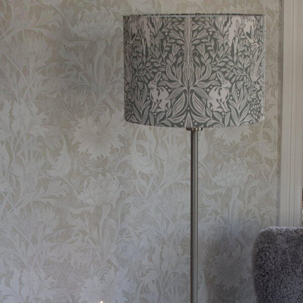 PR Home Φωτιστικό δαπέδου Amy, Eldertree πράσινο/γκρι, ύψος 150 cm, E27, Γκρι, Σαλόνι / τραπεζαρία, Ύφασμα / Κλωστοϋφαντουργία