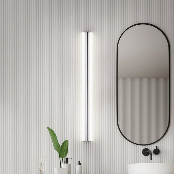 Helestra LED καθρέφτης LOOM, μήκος 90 cm, χρώμιο, IP44, Μεταλλικό, Μπάνιο, Μέταλλο
