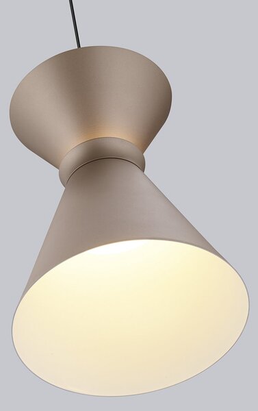 Helestra LED κρεμαστή λάμπα LUK, καφέ, 1 φως, ρυθμιζόμενη ένταση φωτισμού, ρυθμιζόμενος, Καφέ / Σκουριάς, Κουζίνα, Αλουμίνιο