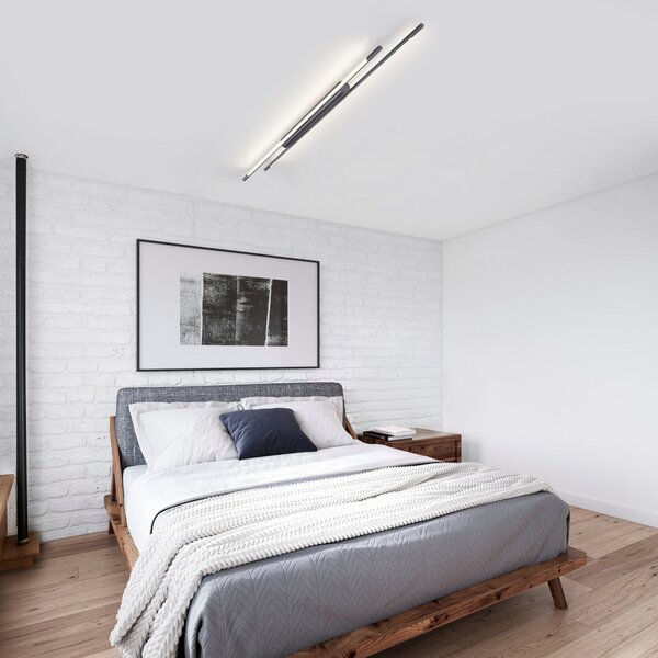 Helestra LED φωτιστικό οροφής LEDA, τιτανίου γκρι, 150 cm, ρυθμιζόμενο, ρυθμιζόμενος, Γκρι, Μελέτη / Γραφείο, Αλουμίνιο