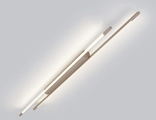Helestra LED-Deckenlampe LEDA, καφέ, μήκος 150 cm, ρυθμιζόμενη ένταση φωτισμού, ρυθμιζόμενος, Καφέ / Σκουριάς, Μελέτη / Γραφείο, Αλουμίνιο