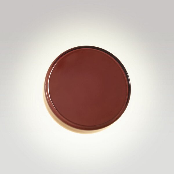 MARSET LED απλίκα Caramel, καφέ, Ø 22 cm, TRIAC, γυαλί, ρυθμιζόμενος, Καφέ / Σκουριάς, Σαλόνι / τραπεζαρία, Γυαλί, σχεδιασμός