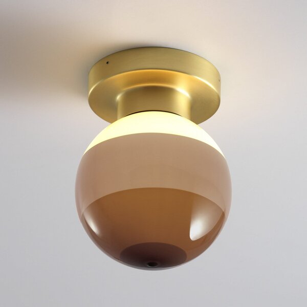 MARSET LED απλίκα Dipping Light A2, καφέ/ορείχαλκος, ρυθμιζόμενος, Καφέ / Σκουριάς, Σαλόνι / τραπεζαρία, Μέταλλο, σχεδιασμός, Σφαίρα