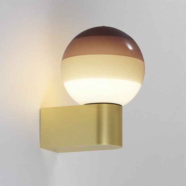 MARSET LED απλίκα Dipping Light A1, καφέ/ορείχαλκος, ρυθμιζόμενος, Χρυσό / Ορείχαλκου, Σαλόνι / τραπεζαρία, Μέταλλο, σχεδιασμός, Σφαίρα