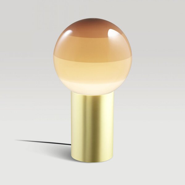 MARSET Επιτραπέζια λάμπα Dipping Light, ύψος 22 cm, κρεμ/ορείχαλκος, Μπεζ, Σαλόνι / τραπεζαρία, Γυαλί, σχεδιασμός