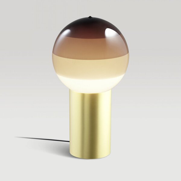 MARSET Επιτραπέζια λάμπα Dipping Light, ύψος 22 cm, καφέ/ορείχαλκος, Καφέ / Σκουριάς, Σαλόνι / τραπεζαρία, Γυαλί, σχεδιασμός