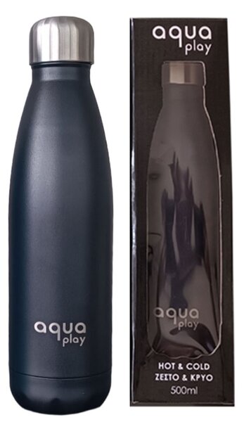 Μπουκάλι Θερμός 500ml Aqua Play Black 64-03
