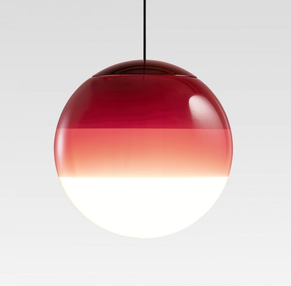 MARSET LED κρεμαστό φωτιστικό Dipping Light, Ø 13 cm, μπορντό, ρυθμιζόμενος, Κόκκινο, Σαλόνι / τραπεζαρία, Γυαλί, σχεδιασμός, Σφαίρα