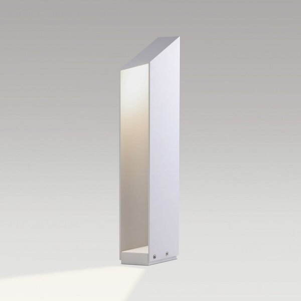 MARSET LED-Sockellampe Domus, ύψος 55 cm, λευκό, αλουμίνιο, ρυθμιζόμενος, Λευκό, Αλουμίνιο, σχεδιασμός