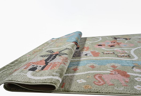 Παιδικό Χαλί (160x230) Polcarpet Carousel Dream Kastro Green