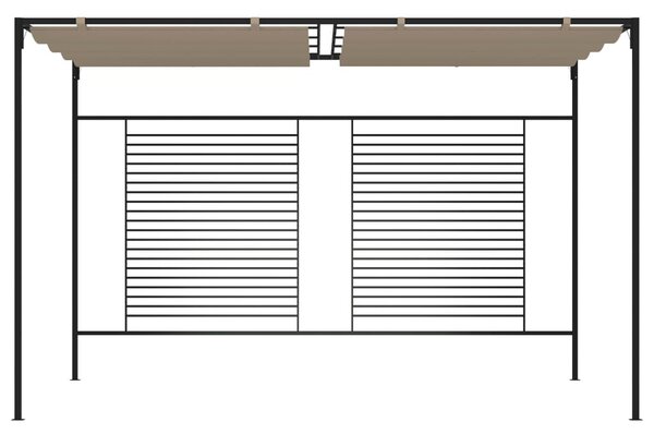 Κιόσκι Γκρι / Μπεζ 3 x 4 x 2,3 εκ. 180 γρ./μ² με Συρόμενη Οροφή - Μπεζ-Γκρι