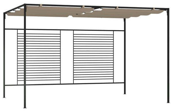 Κιόσκι Γκρι / Μπεζ 3 x 4 x 2,3 εκ. 180 γρ./μ² με Συρόμενη Οροφή - Μπεζ-Γκρι