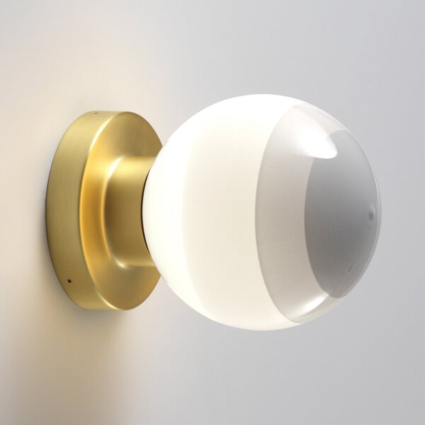 MARSET LED απλίκα Dipping Light A2, λευκό/χρυσό, ρυθμιζόμενος, Γκρι, Σαλόνι / τραπεζαρία, Μέταλλο, σχεδιασμός, Σφαίρα