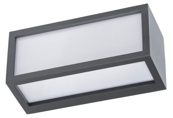 G & L Handels GmbH Εξωτερικός φωτιστικός τοίχου 400157, ανθρακί, αλουμίνιο, μήκος 25,2 cm, IP54, Μαύρο, Αλουμίνιο
