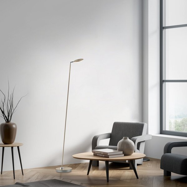 Paul Neuhaus LED-Stehleuchte Akku-Bente, ορείχαλκος, CCT, USB-C, ρυθμιζόμενος, Χρυσό / Ορείχαλκου, Μελέτη / Γραφείο, Μέταλλο, σύγχρονο