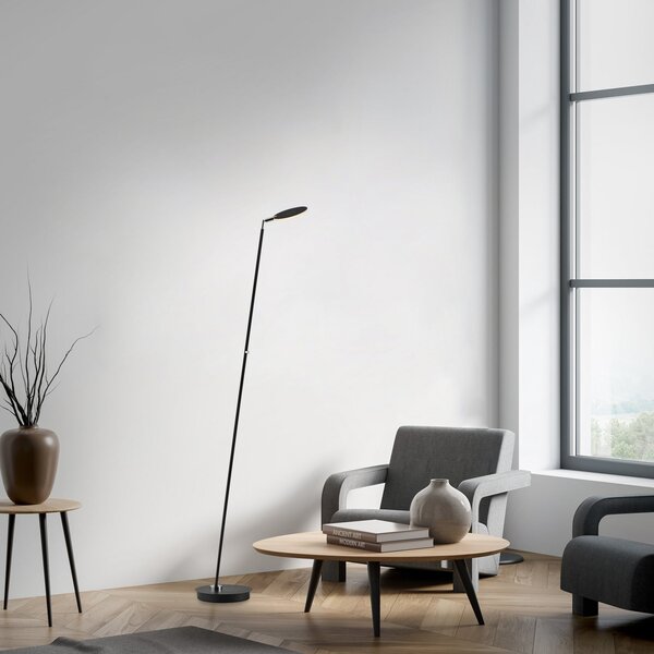 Paul Neuhaus LED-Stehleuchte Akku-Bente, μαύρο, CCT, USB-C, ρυθμιζόμενος, Μαύρο, Μελέτη / Γραφείο, Μέταλλο, σύγχρονο