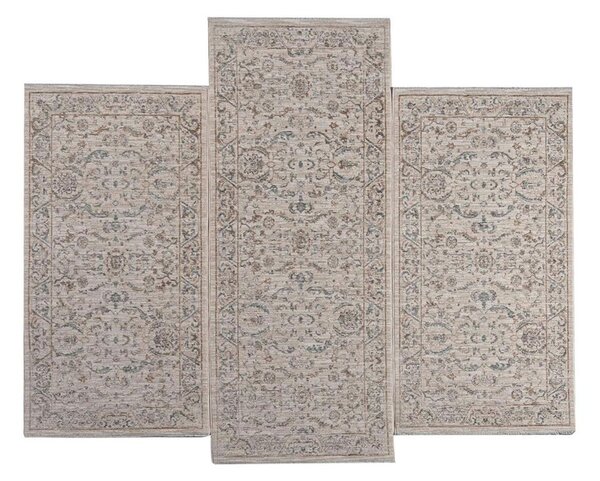 Χαλιά Κρεβατοκάμαρας (Σετ 3τμχ) Polcarpet Lyra 868 Beige/Mint