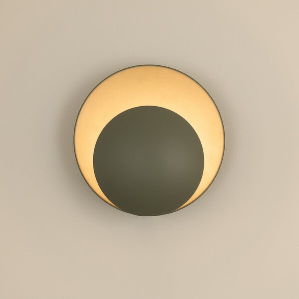 Globen Lighting Φωτιστικό τοίχου ORBIT, πράσινο, μέταλλο, Ø 30 cm, Πράσινο, Σαλόνι / τραπεζαρία, Μέταλλο, σύγχρονο