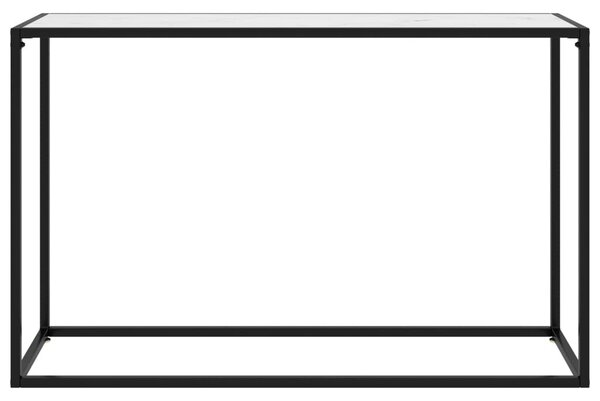 Τραπέζι Κονσόλα Λευκό 120 x 35 x 75 εκ. από Ψημένο Γυαλί - Λευκό