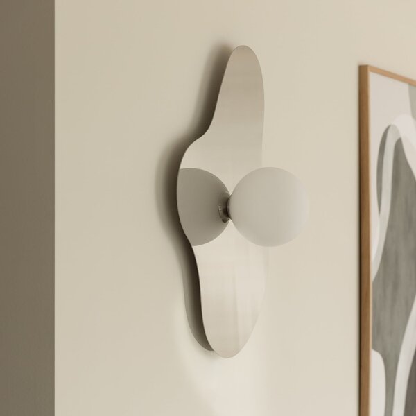 Globen Lighting Φωτιστικό τοίχου ILLUSION, χρώμιο, γυαλί, 60 cm, Γκρι, Σαλόνι / τραπεζαρία, Γυαλί, σύγχρονο