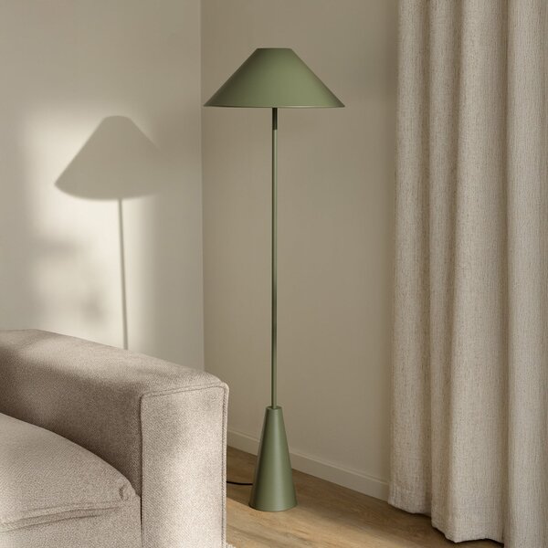 Globen Lighting Φωτιστικό δαπέδου Cannes, πράσινο, μέταλλο, 140 cm, Πράσινο, Σαλόνι / τραπεζαρία, Μέταλλο, Σκανδιναβικό