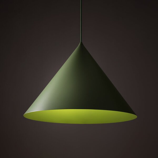 TK Lighting Κρεμαστό φωτιστικό Cono, 1 λάμπα, Ø 50 cm, πράσινο, E27, ρυθμιζόμενος, Πράσινο, Σαλόνι / τραπεζαρία, Μέταλλο, σύγχρονο