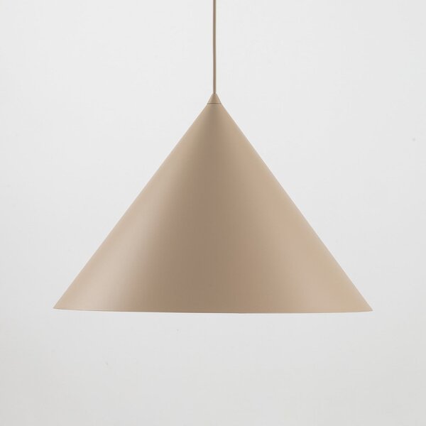 TK Lighting Κρεμαστό φωτιστικό Cono, 1 λάμπα, Ø 50 cm, άμμος, E27, ρυθμιζόμενος, Μπεζ, Σαλόνι / τραπεζαρία, Μέταλλο, σύγχρονο