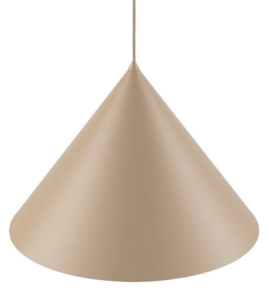 TK Lighting Κρεμαστό φωτιστικό Cono, 1 λάμπα, Ø 50 cm, άμμος, E27, ρυθμιζόμενος, Μπεζ, Σαλόνι / τραπεζαρία, Μέταλλο, σύγχρονο