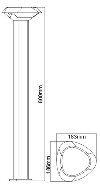 Φωτιστικό Κολώνα Εξωτερικού Χώρου LED Aca Berka LG3803G-800