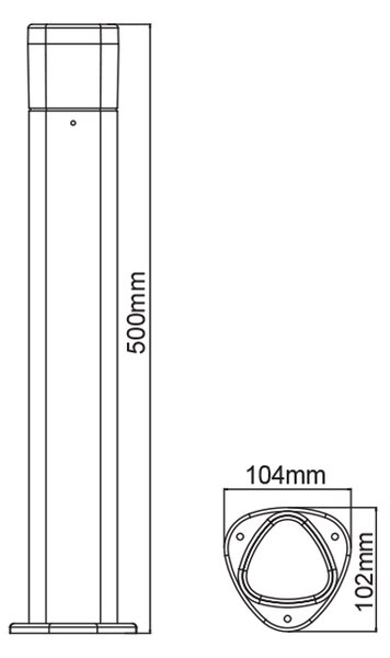 Φωτιστικό Κολώνα Εξωτερικού Χώρου LED Aca Eden LG3702G-500