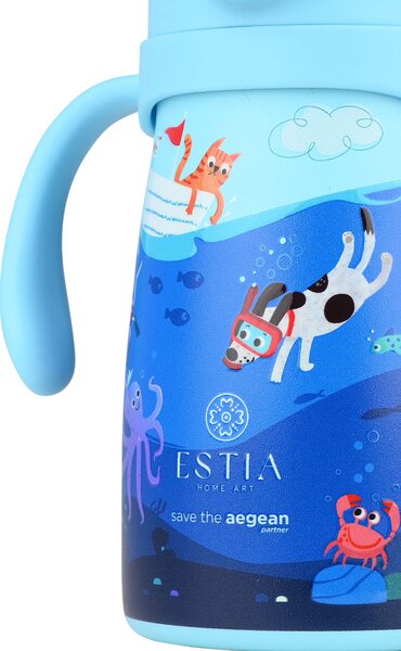 Παγούρι - Θερμός 300ml Με Καλαμάκι Estia Save The Aegean Ocean Play 01-33170