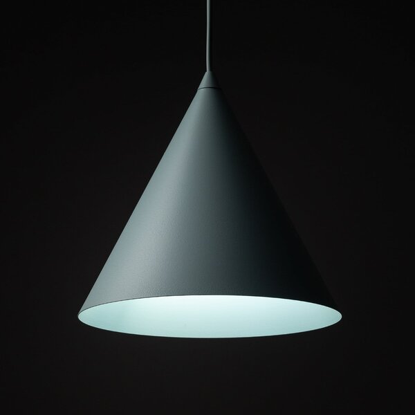 TK Lighting Κρεμαστό φωτιστικό Cono, 1 λάμπα, Ø 25 cm, μίντ, E27, ρυθμιζόμενος, Πράσινο, Σαλόνι / τραπεζαρία, Μέταλλο, σύγχρονο
